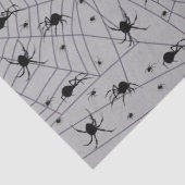 Creepy Black Spider Pattern auf Grau Seidenpapier (Detail)