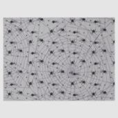 Creepy Black Spider Pattern auf Grau Seidenpapier (Vorderseite)