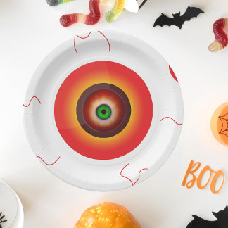Creepy Bloodshot Eyeball Halloween Pappteller