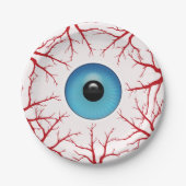 Creepy Bloodshot Eyeball Pappteller (Vorderseite)