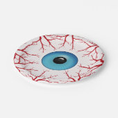 Creepy Bloodshot Eyeball Pappteller (Schrägansicht)