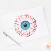 Creepy Bloodshot Eyeball Runder Aufkleber (Umschlag)