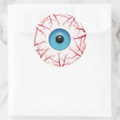 Creepy Bloodshot Eyeball Runder Aufkleber (Tasche)