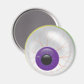Creepy Bloodshot Zombie Eye Halloween Eyeball Magnet (Vorderseite/Rückseite)