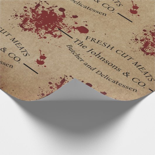 Creepy Bloody Custom Butcher Geschenkpapier (Ecke)
