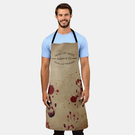 Creepy Bloody Custom Butcher Schürze (Getragen)