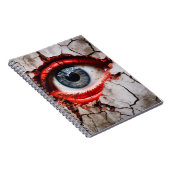 Creepy Blue Eye Quirky Fun Notizblock (Rechte Seite)