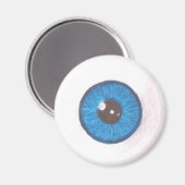 Creepy Blue Eyeball Magnet (Vorderseite/Rückseite)