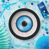 Creepy Blue Eyeball Pappteller (Party)