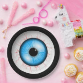 Creepy Blue Eyeball Pappteller (Party)