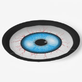 Creepy Blue Eyeball Pappteller (Schrägansicht)