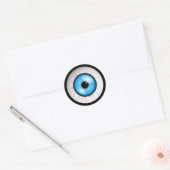 Creepy Blue Eyeball Runder Aufkleber (Umschlag)