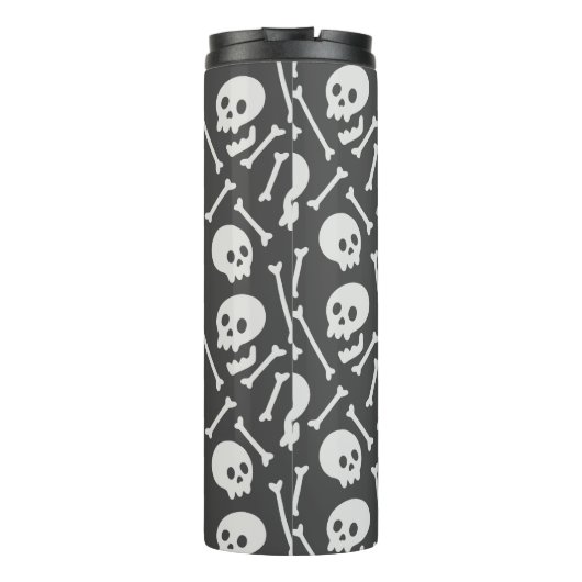 Creepy Bony Skulls und Knochen Thermosbecher (Rückseite)