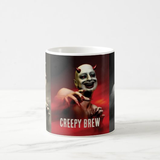 Creepy Brew. Devil T - Shirt Kaffeetasse (Mittel)