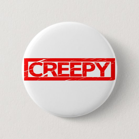 Creepy-Briefmarke Button (Vorderseite)