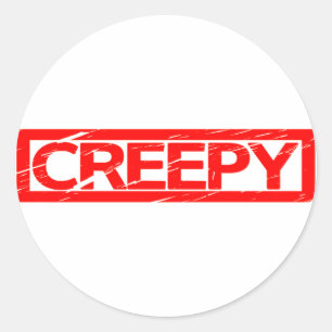 Creepy-Briefmarke Runder Aufkleber