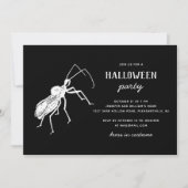 Creepy Bug Black Halloween-Party | Spooky Insect Einladung (Vorderseite)