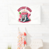 Creepy Cake Skull Birthday Squad Banner (Insitu)