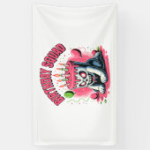 Creepy Cake Skull Birthday Squad Banner (Vertikal)