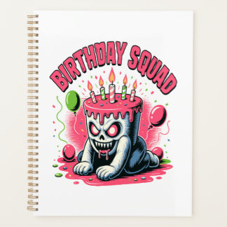 Creepy Cake Skull Birthday Squad Planer