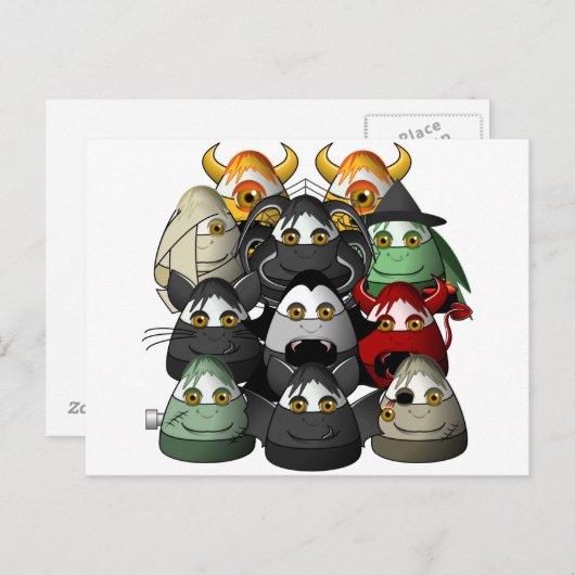 Creepy Candy Corn Creepies Postkarte (Vorne/Hinten)