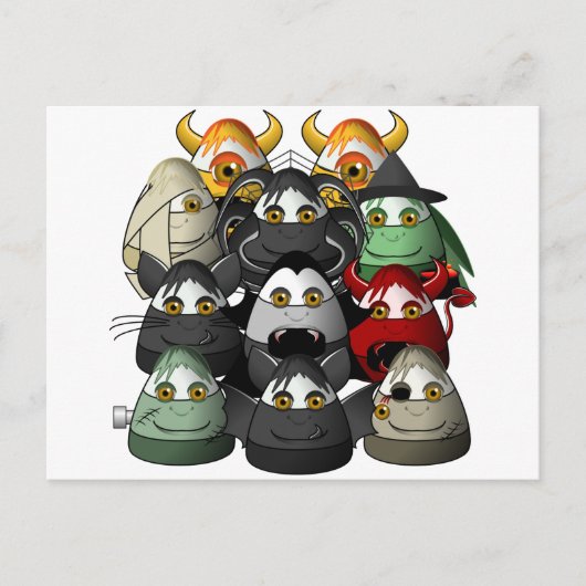 Creepy Candy Corn Creepies Postkarte (Vorderseite)