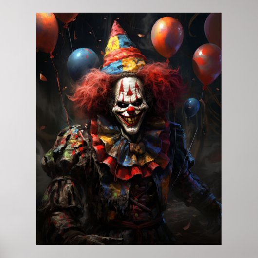Creepy Carnival Clown Poster (Vorne)