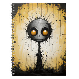 Creepy Cartoon Fantasy Abstrakt Halloween Monster Notizblock