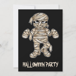Creepy Cartoon Mummy Halloween-Party Einladung