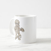 Creepy Cartoon Mummy Illustrations Halloween Thema Kaffeetasse (Vorderseite Links)