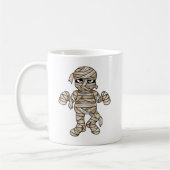 Creepy Cartoon Mummy Illustrations Halloween Thema Kaffeetasse (Links)