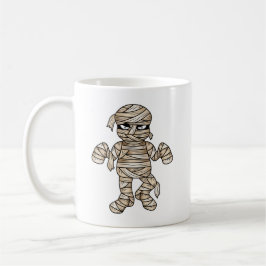 Creepy Cartoon Mummy Illustrations Halloween Thema Kaffeetasse