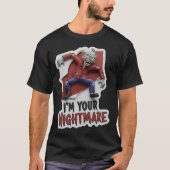 Creepy cartoon zombie with nightmare text T-Shirt (Vorderseite)