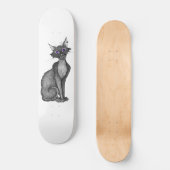 Creepy Cat Skateboard (Vorderseite)