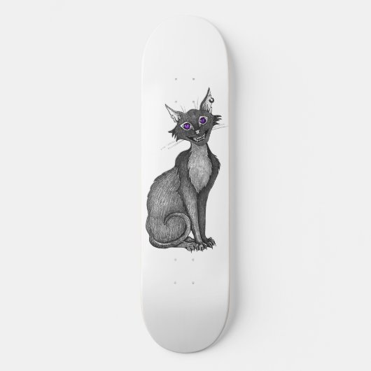 Creepy Cat Skateboard (Vorderseite)