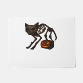 Creepy Cat Skeleton Halloween-Geschenk Klassischer Fußmatte (Vorderseite)