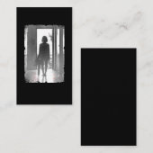 Creepy Chainsaw Girl Horror Dark Art Visitenkarte (Vorne/Hinten)