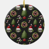 Creepy Christmas Santa Skull Keramik Ornament (Hinten)