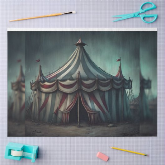 Creepy Circus Zent Moody Decoupage Paper Seidenpapier (Basteln)