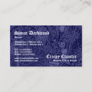 Creepy Cloister 02 - Abstact Tex - Dunkelblau Visitenkarte
