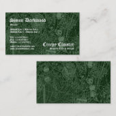 Creepy Cloister 02 - Abstact Tex - Dunkelgrün Visitenkarte (Vorne/Hinten)