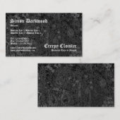 Creepy Cloister 03 - Abstact Tex - Schwarz Visitenkarte (Vorne/Hinten)