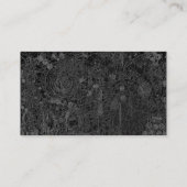 Creepy Cloister 03 - Abstact Tex - Schwarz Visitenkarte (Rückseite)