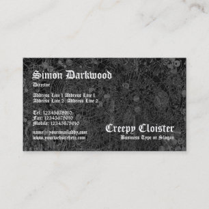 Creepy Cloister 03 - Abstact Tex - Schwarz Visitenkarte