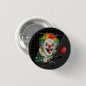 Creepy Clown-beängstigender Gesichts-und Button (Vorne & Hinten)