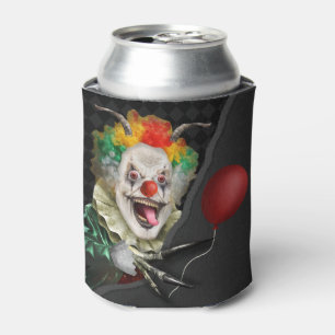 Creepy Clown-beängstigender Zirkus Halloweens mit Dosenkühler