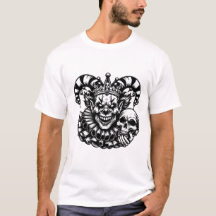 Creepy Clown - Evil Jester mit Skull T-Shirt