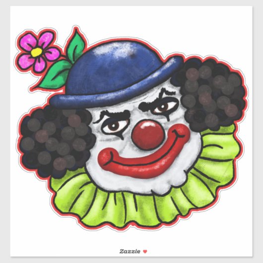 Creepy Clown Face | Halloween Fun von Cherie Aufkleber (Blatt)