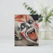 Creepy Clown Face Postkarte (Stehend Vorderseite)