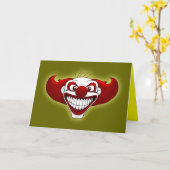 Creepy Clown Greeting Card Karte (Gelbe Blume)